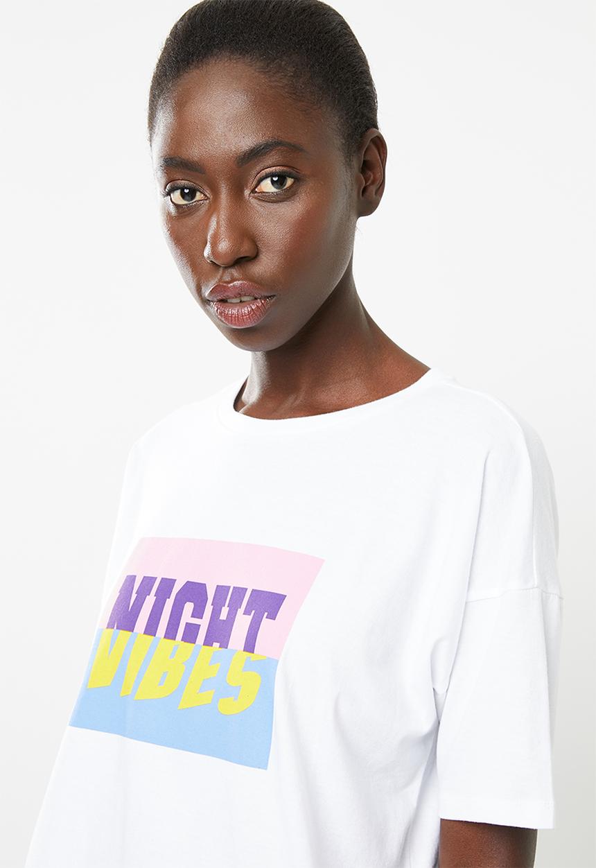Superbalist - Night vibes tee - white
