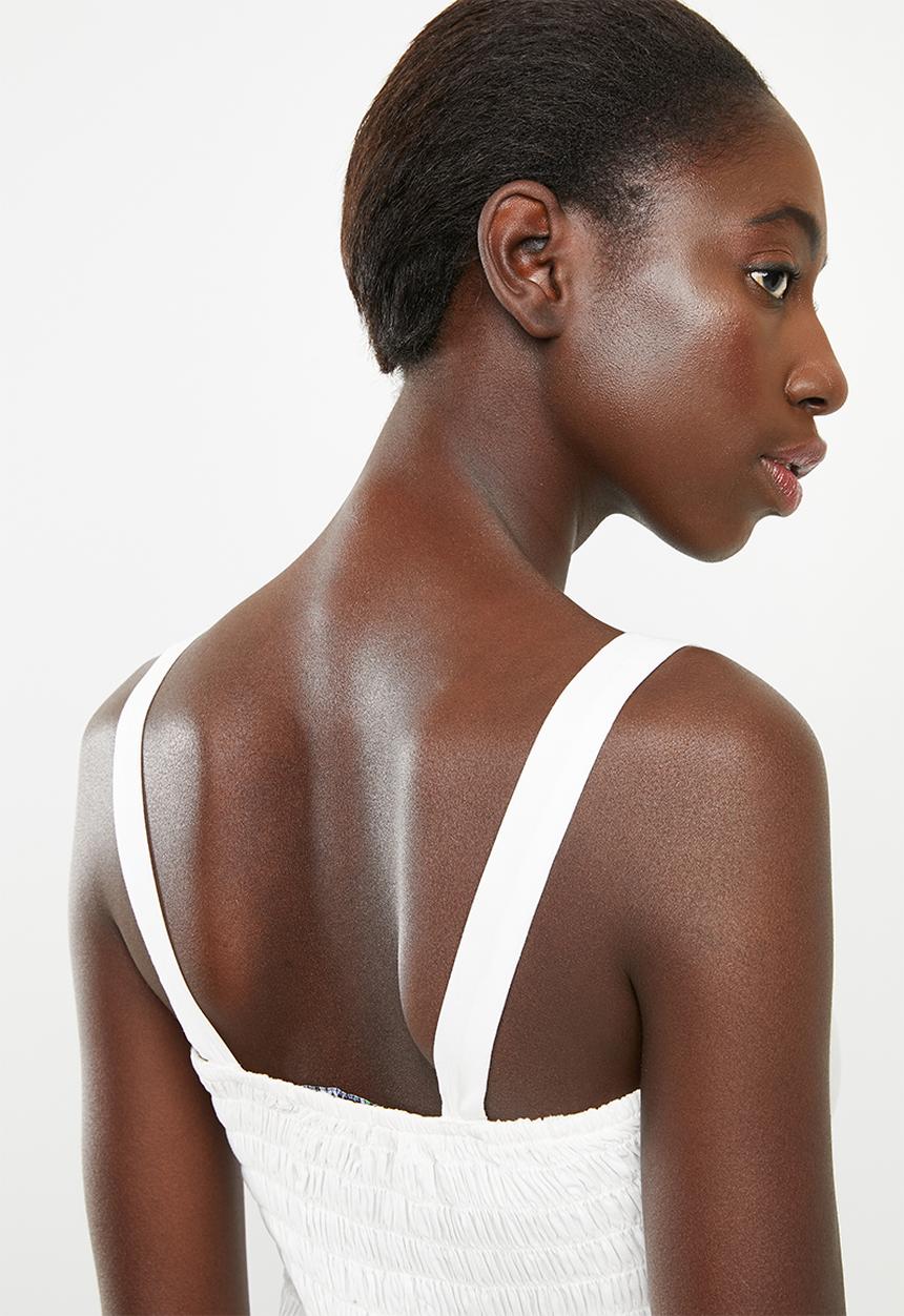 Superbalist - Button through cami top - white