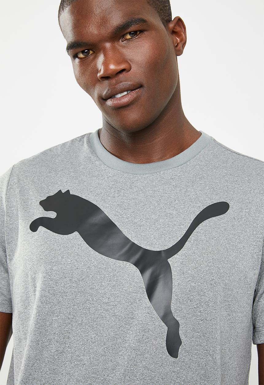 PUMA - Active big logo tee - grey