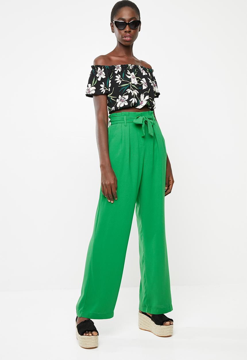 Superbalist - Wide leg pant - green 