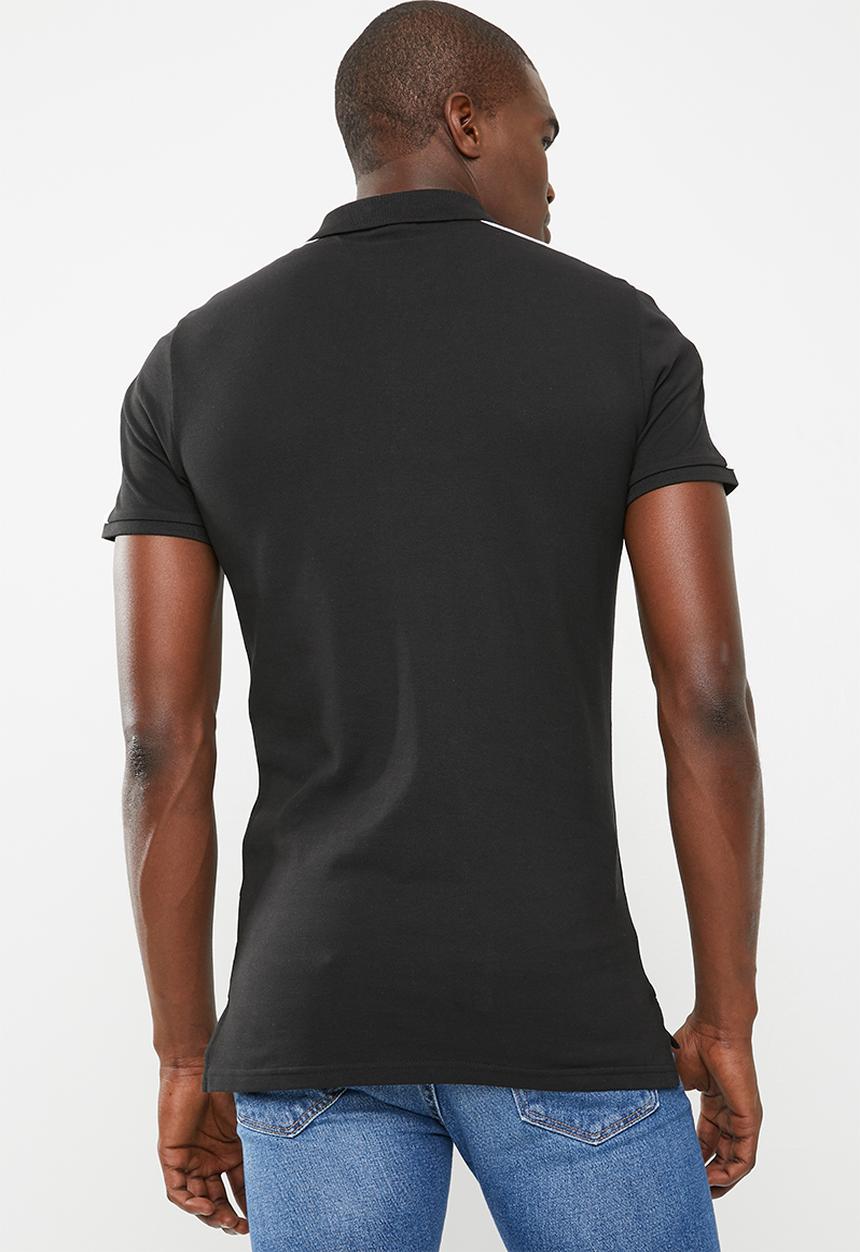 PUMA - Classics T7 polo slim cotton - black & white 