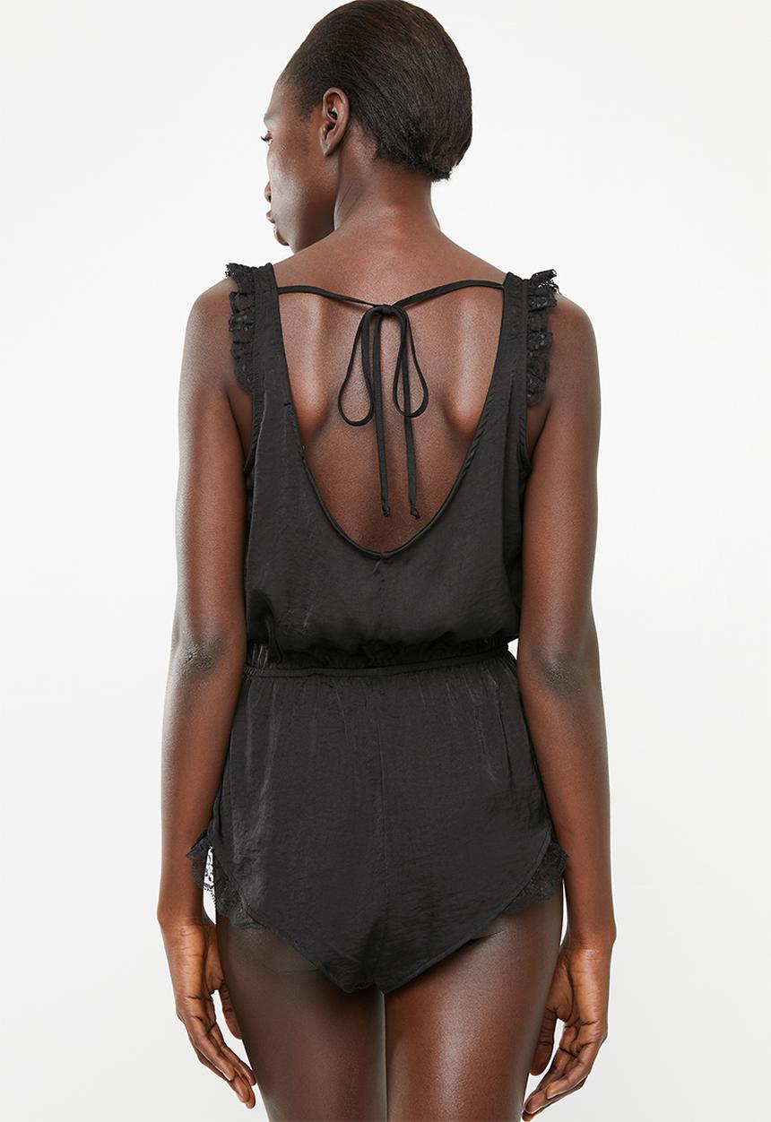 Superbalist - Sleep lace detail teddy - black