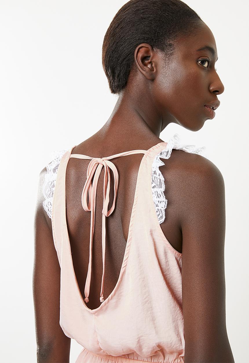 Superbalist - Sleep lace detail teddy - dusty pink 