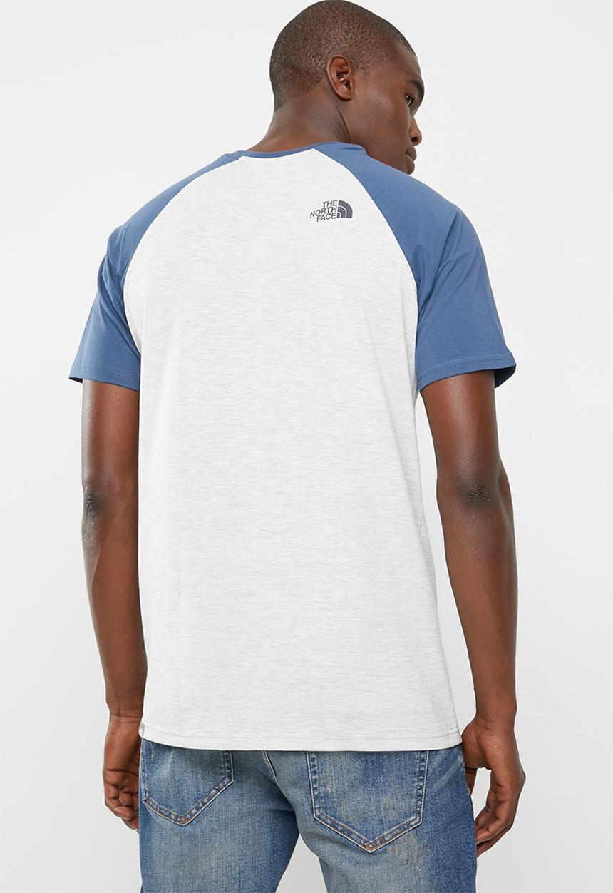 The North Face - Raglan simple dome tee - grey & blue 
