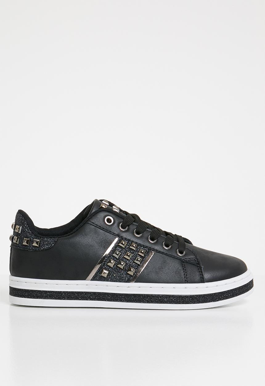 Miss Black - Amina lace up sneakers - black