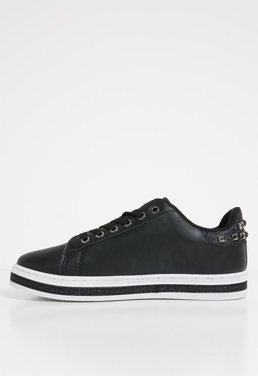 Miss Black - Amina lace up sneakers - black