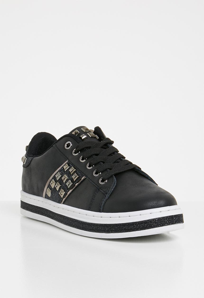 Miss Black - Amina lace up sneakers - black