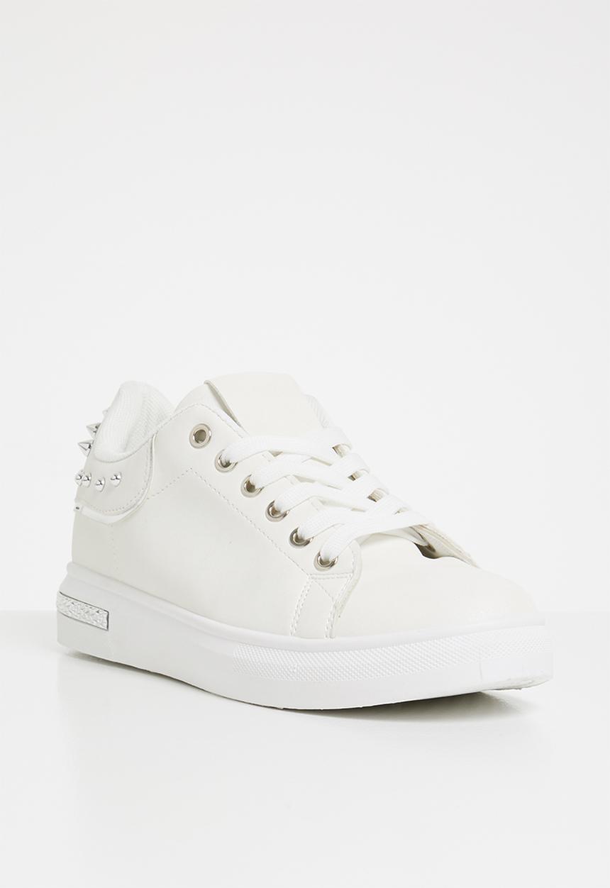 Miss Black - Lele lace up sneakers - white