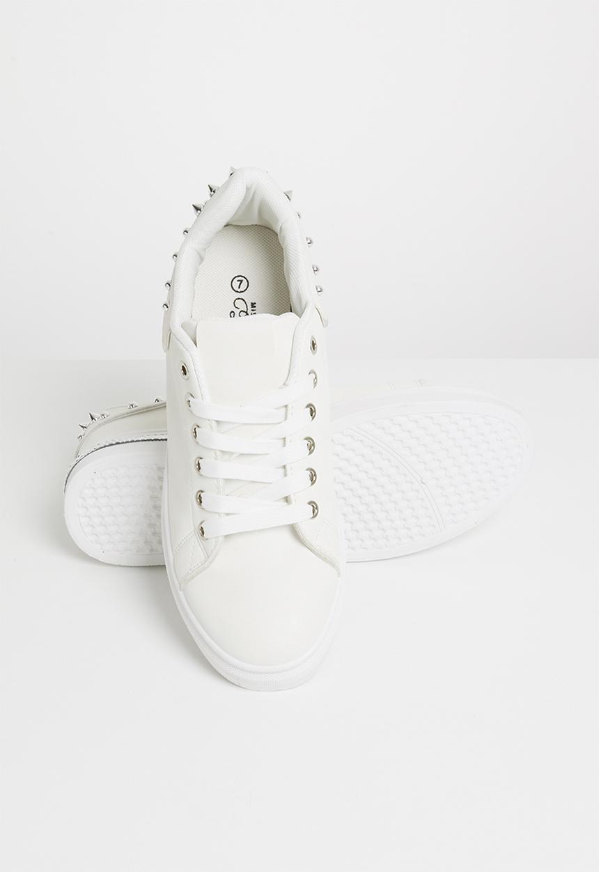 Miss Black - Lele lace up sneakers - white