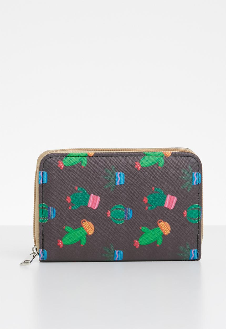 Pop Candy - Printed purse - brown & green