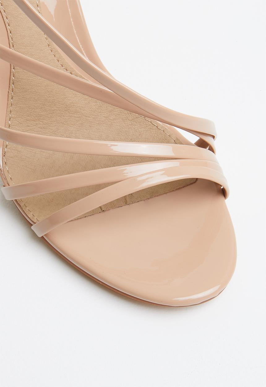 Missguided - Asymmetric multi strap heel sandal - neutral