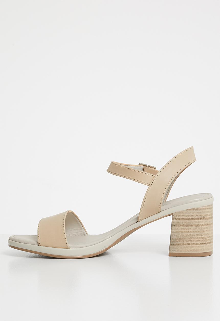 Phelan - Ankle strap leather heels - neutral