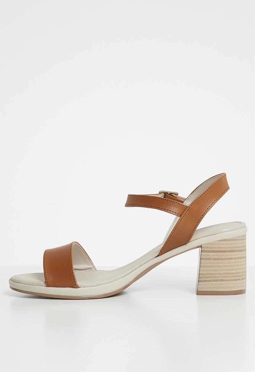 Phelan - Ankle strap leather heels - tan