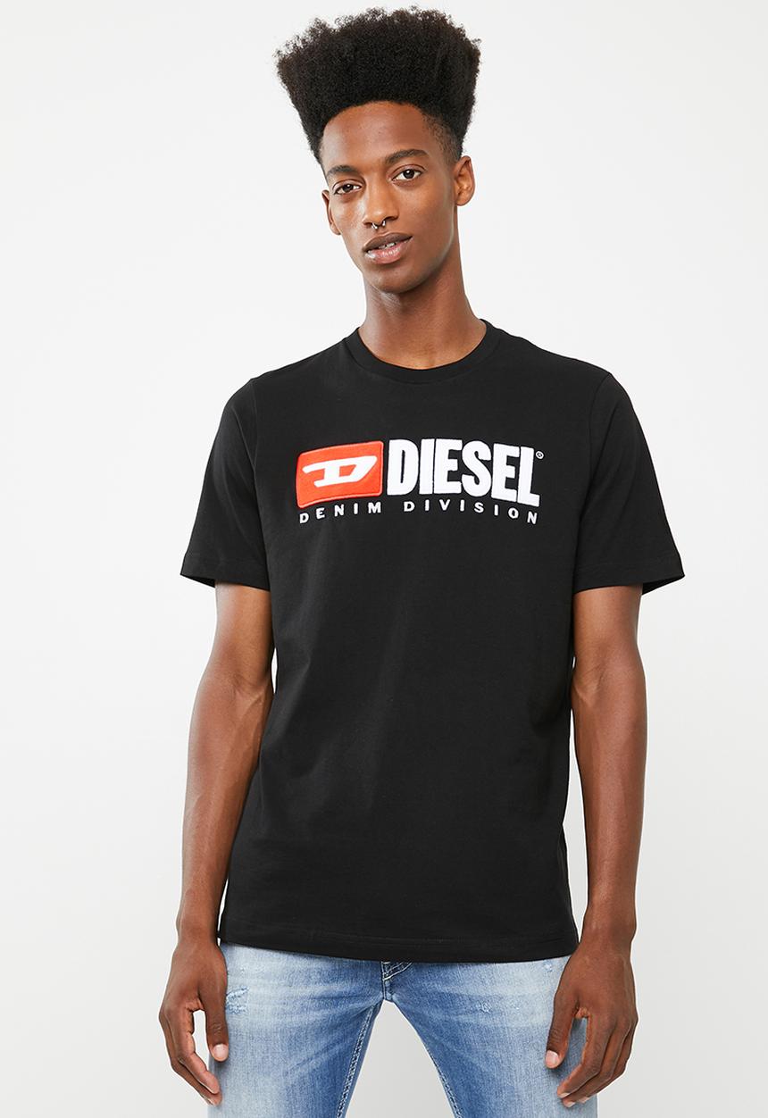 Diesel  - T-Just division crew short sleeve T-shirt - black