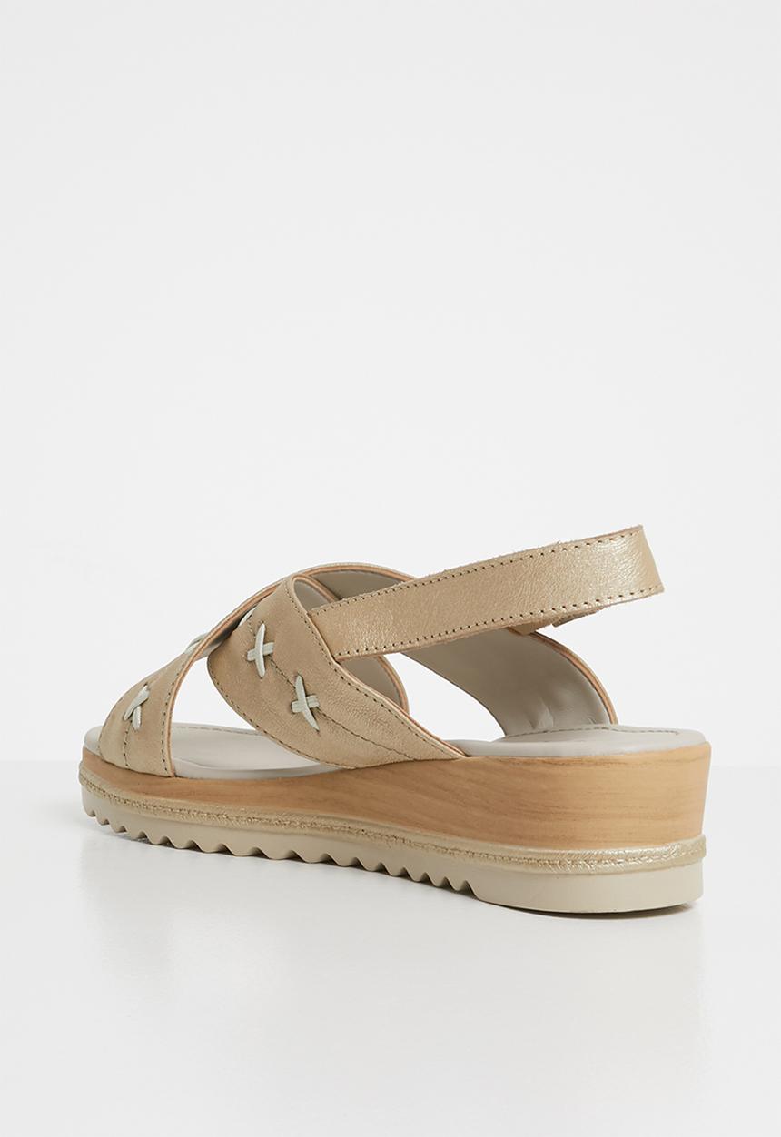 Phelan - Slingback leather wedge - tan