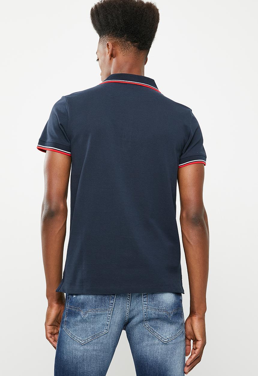 Diesel  - T-Randy broken short sleeve polo - navy