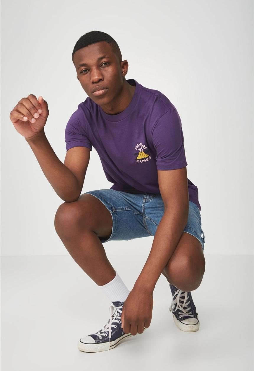 Cotton On - Tbar short sleeve tee  - purple