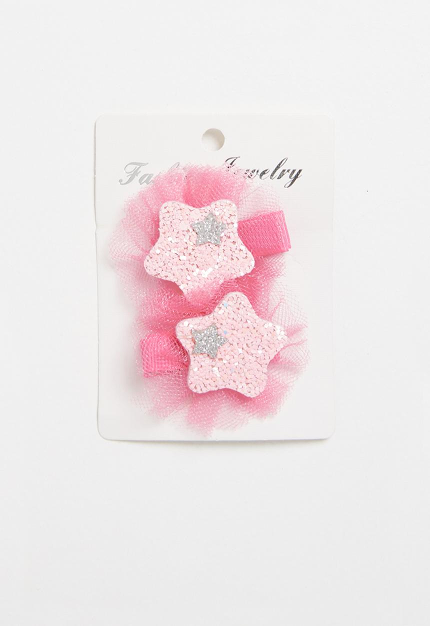 Pop Candy - Glitter star hair clip - pink