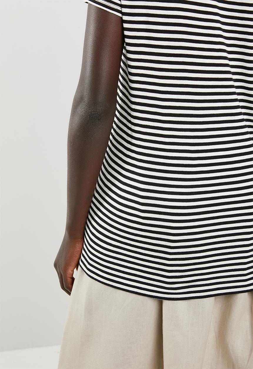 edit - Basic V-neck T-shirt - white