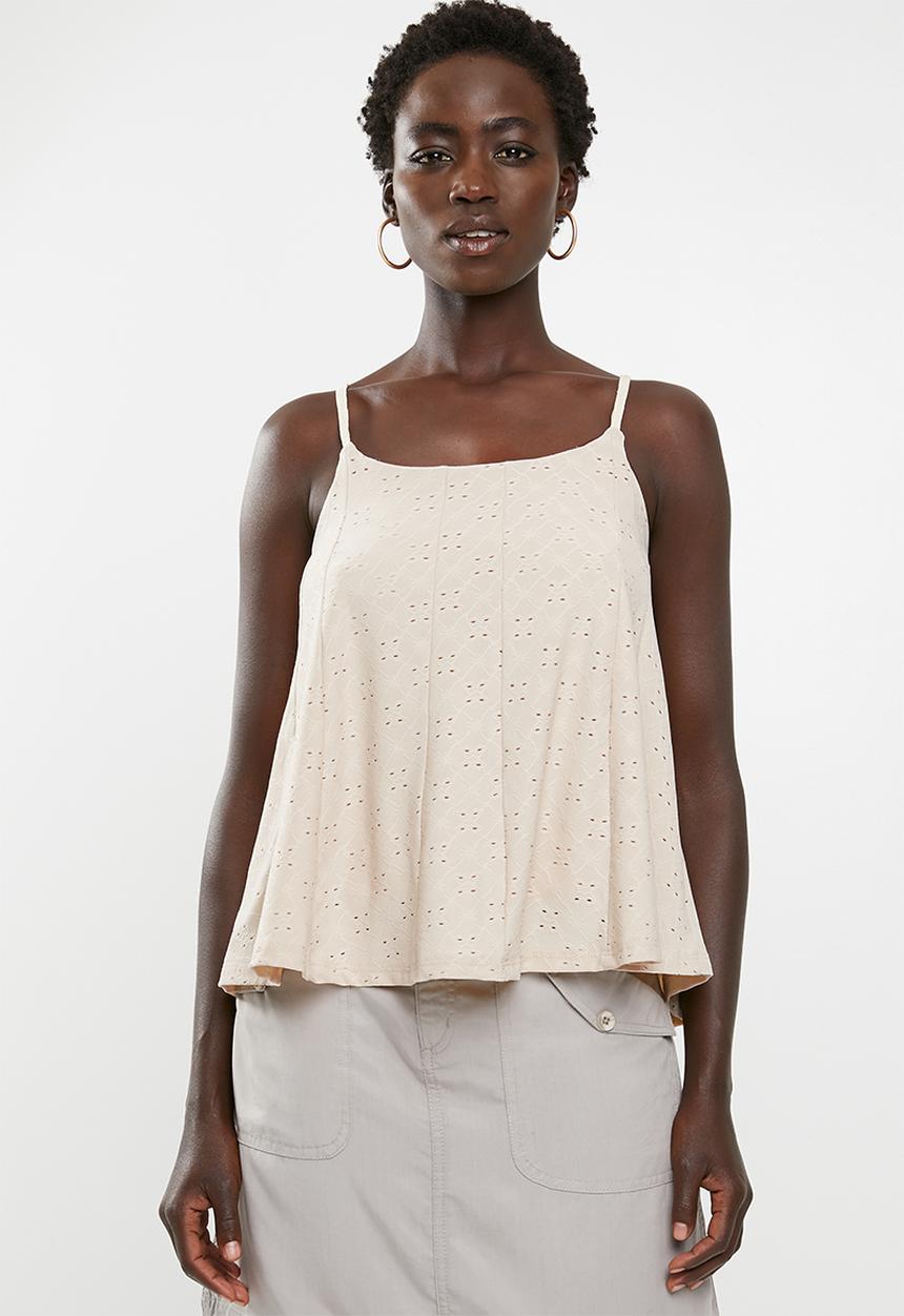 edit - Lace inset cami - neutral