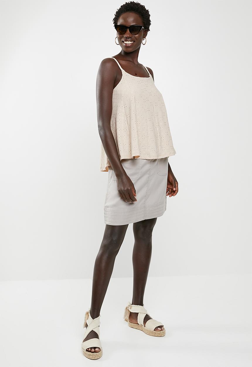 edit - Lace inset cami - neutral