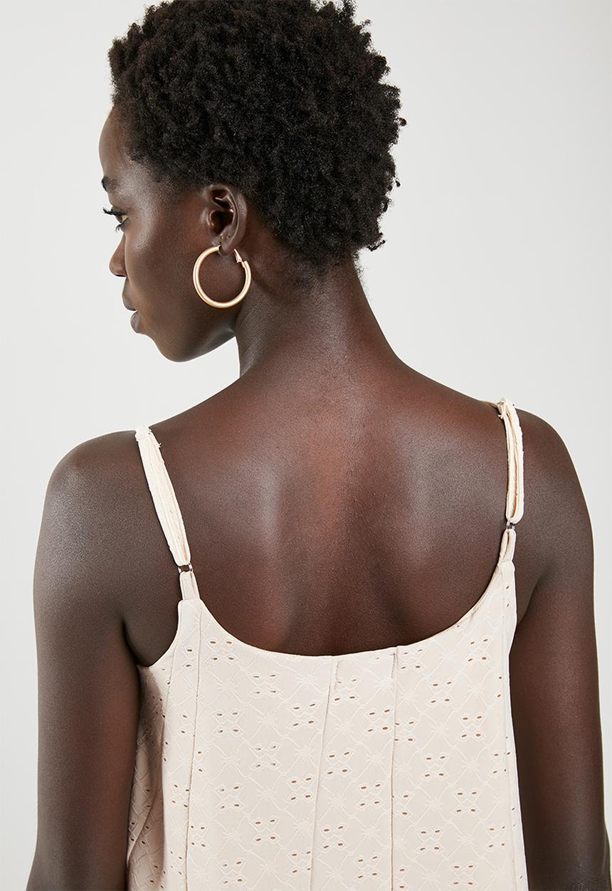 edit - Lace inset cami - neutral