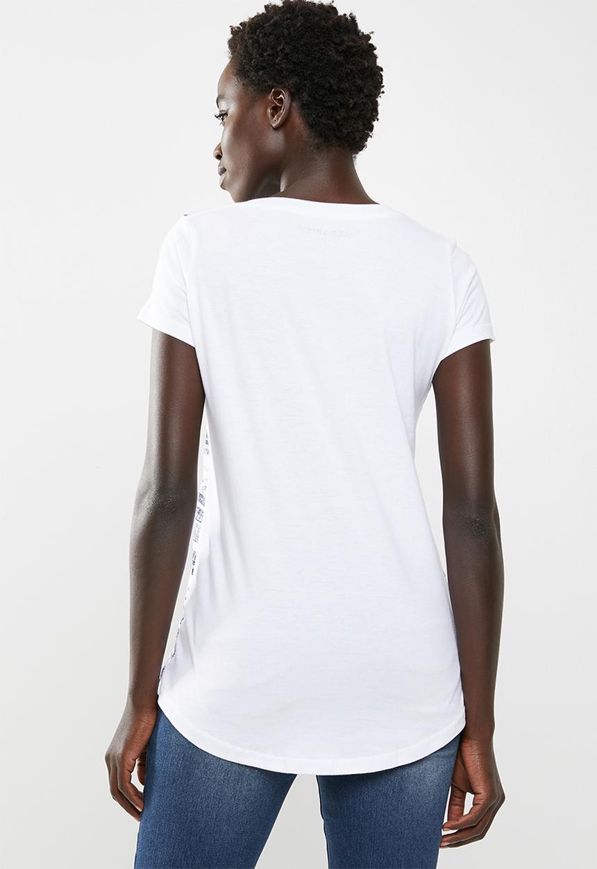 JEEP - Embroidery detail tee - white