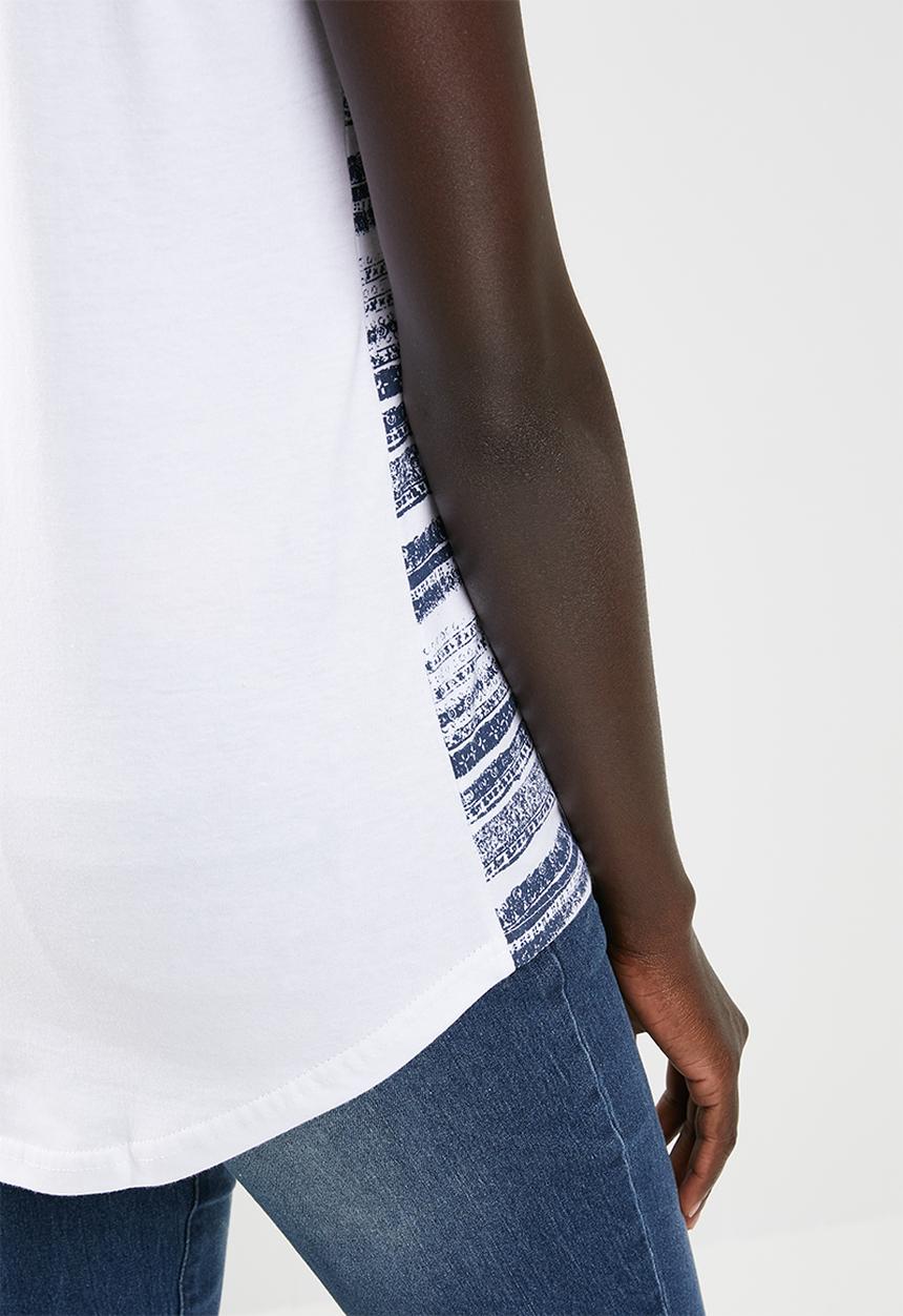 JEEP - Embroidery detail tee - white