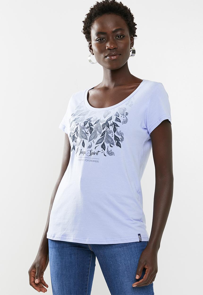 JEEP - Scoop neck tee - blue