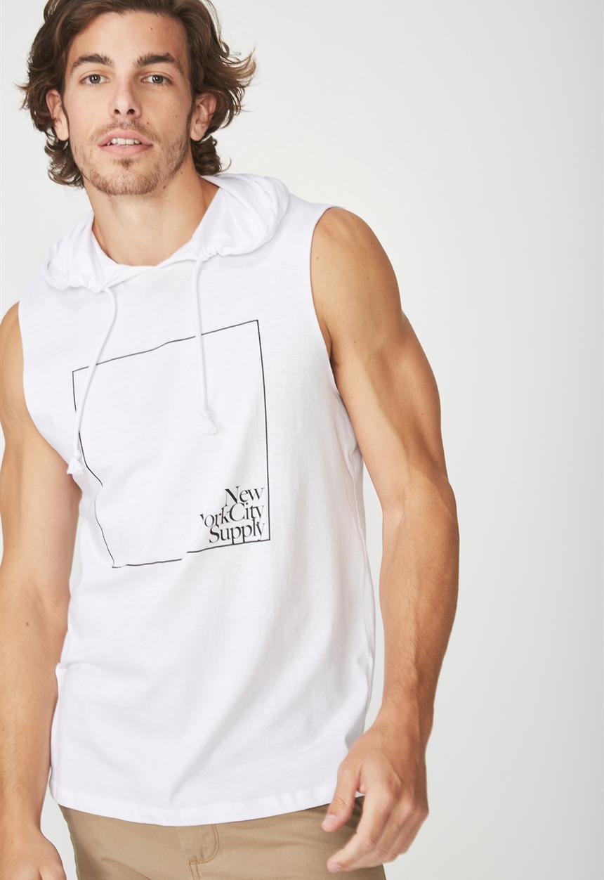 Cotton On - Hustle muscle tank - white