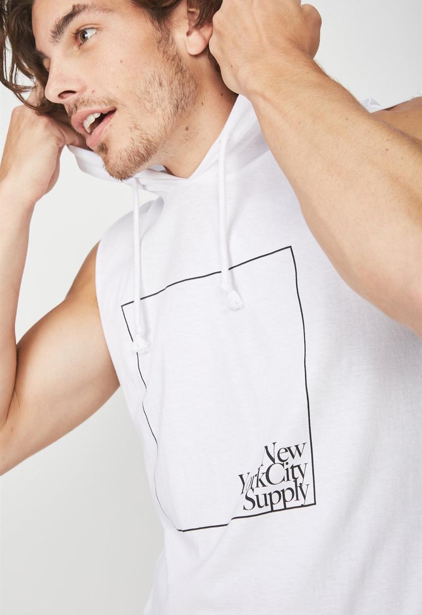 Cotton On - Hustle muscle tank - white