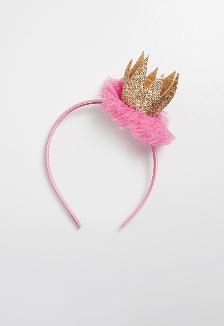 Pop Candy - Crown detailed headband - pink & gold