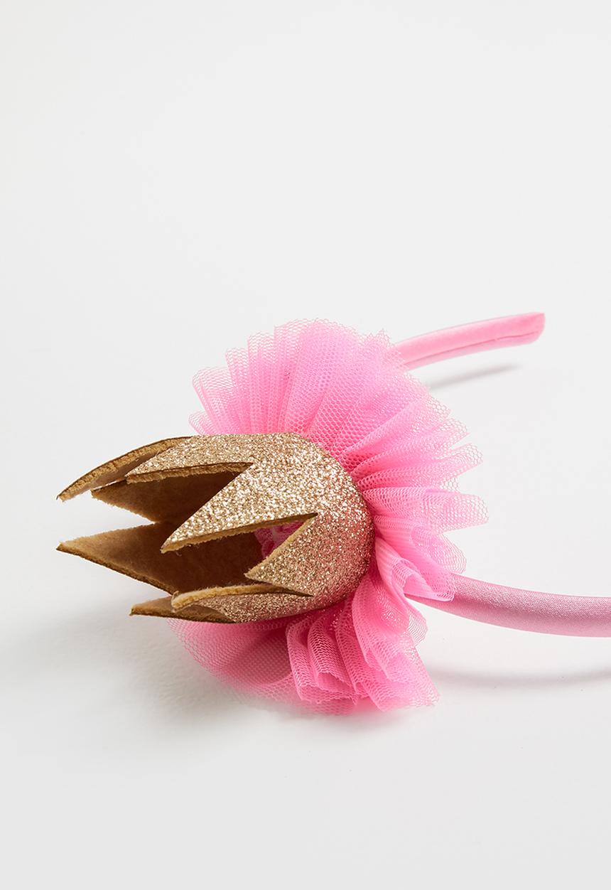 Pop Candy - Crown detailed headband - pink & gold