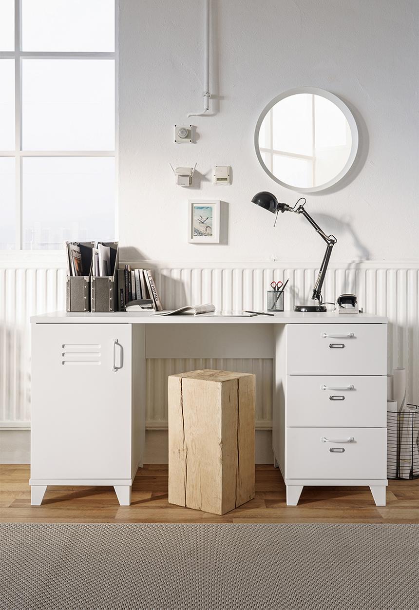 HMS Home - Factory desk - white