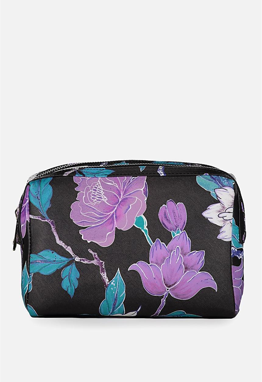 Typo - Dual Zipper Cosmetic Case  - Lush Floral