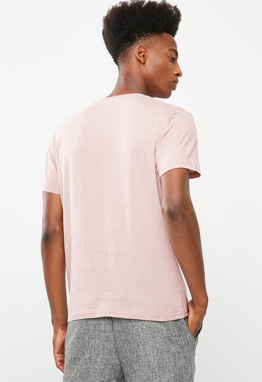 Brave Soul - Basilisk chest embroidered t-shirt - pale pink