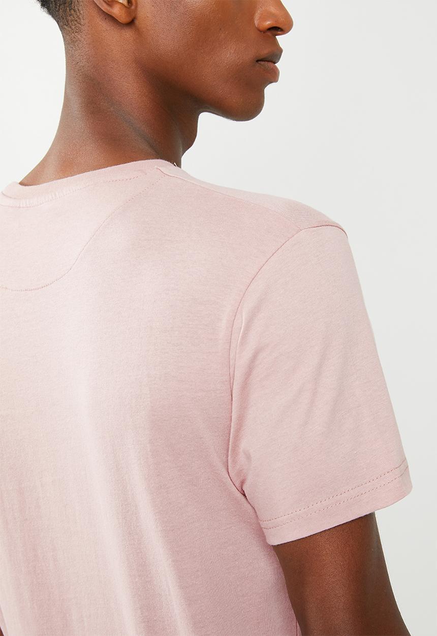 Brave Soul - Basilisk chest embroidered t-shirt - pale pink