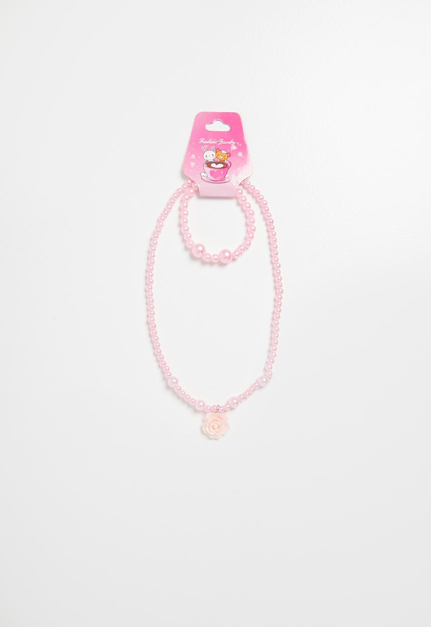 Pop Candy - Necklace and bracelet Set - pink