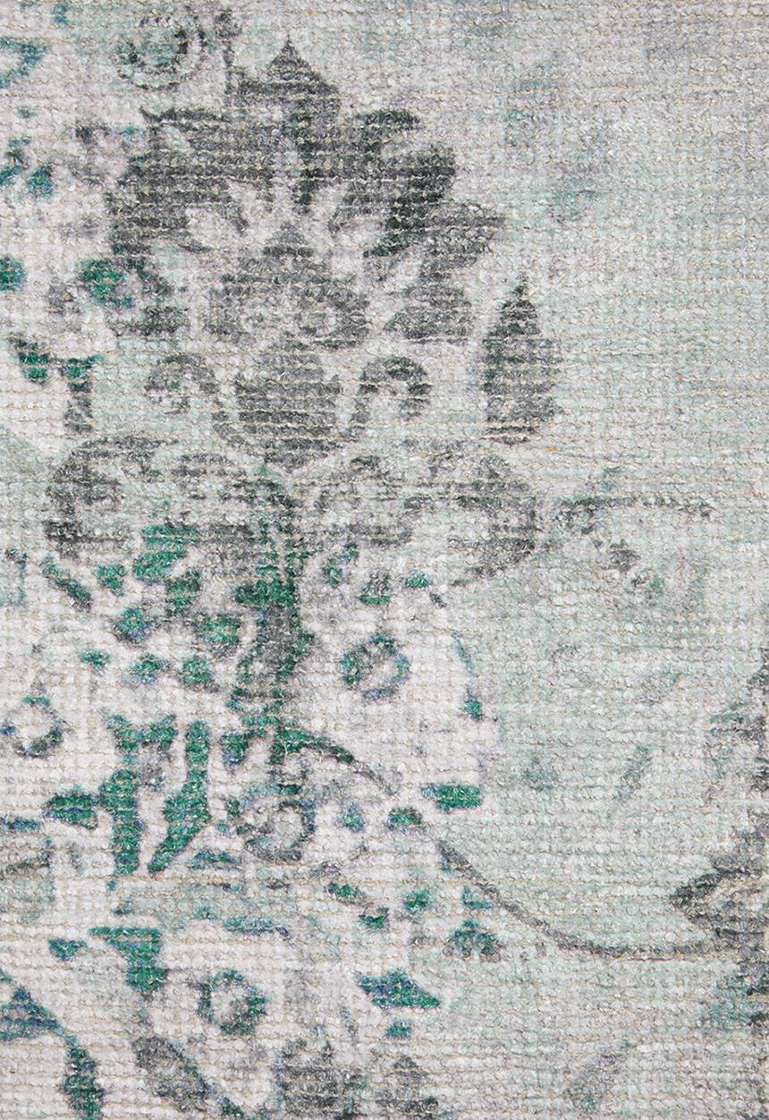 Sixth Floor - Remy printed rug - antique blue & green