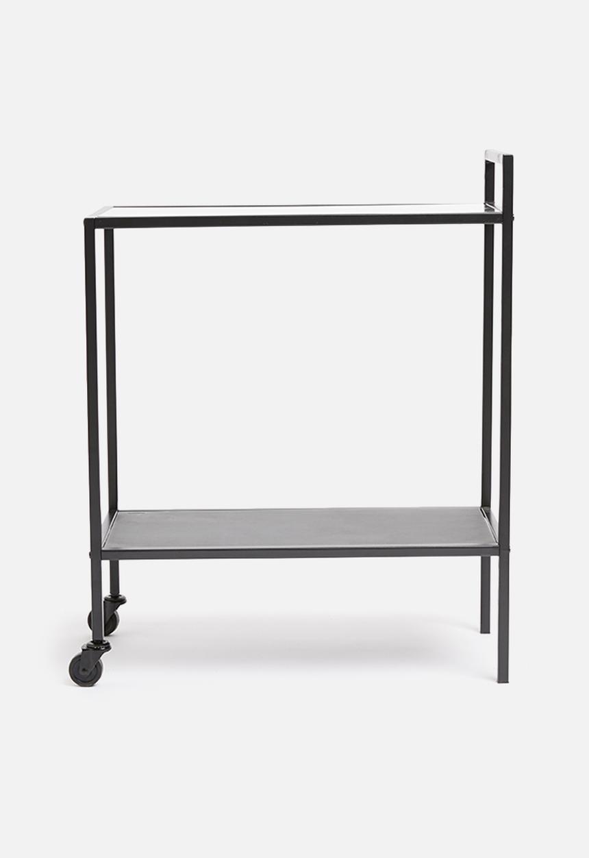 Sixth Floor - Seaford kitchen trolley shelf - black