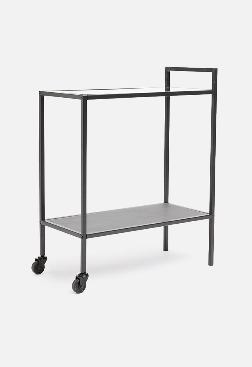 Sixth Floor - Seaford kitchen trolley shelf - black
