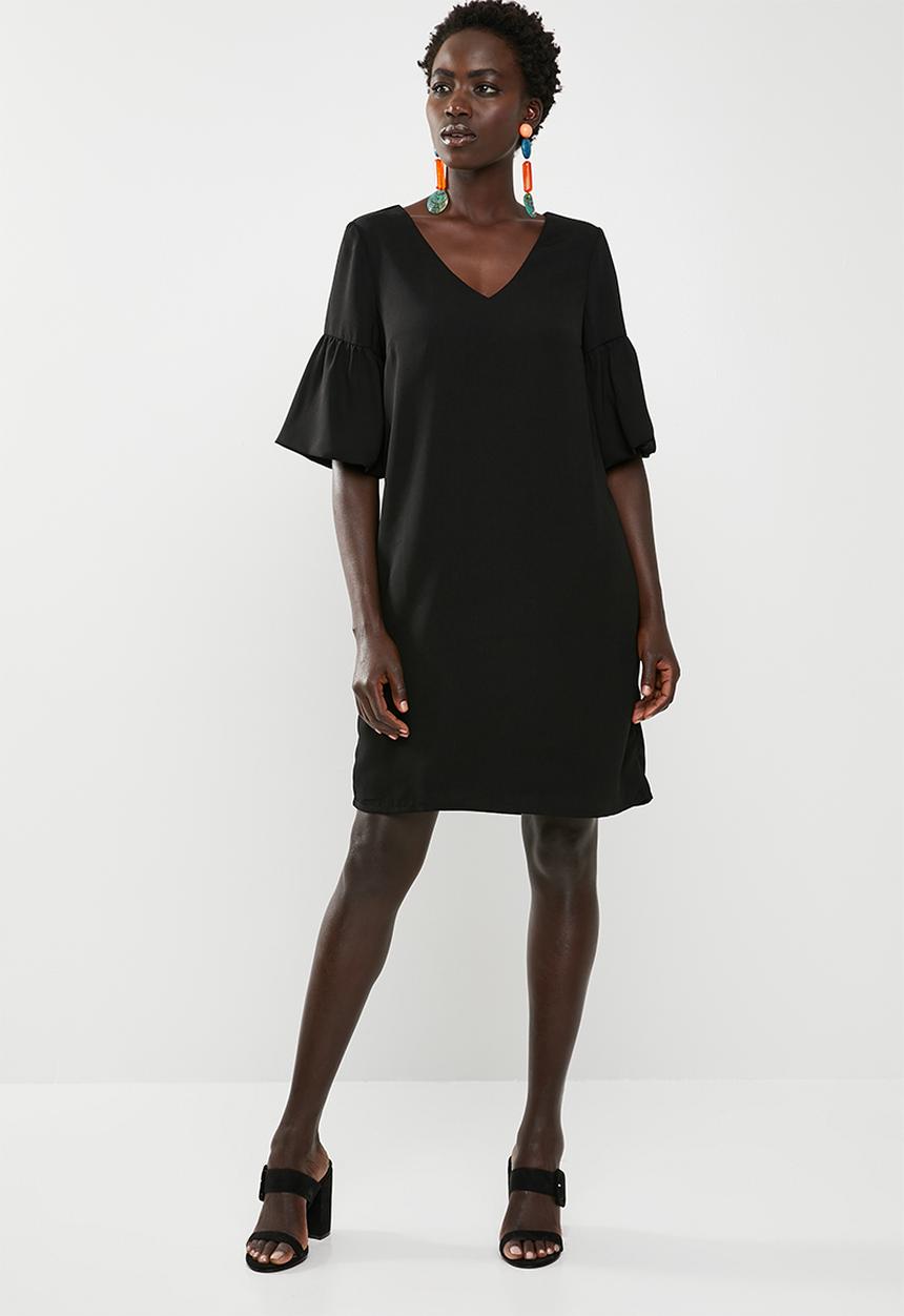 Vero Moda - Lee short sleeve short dress - black