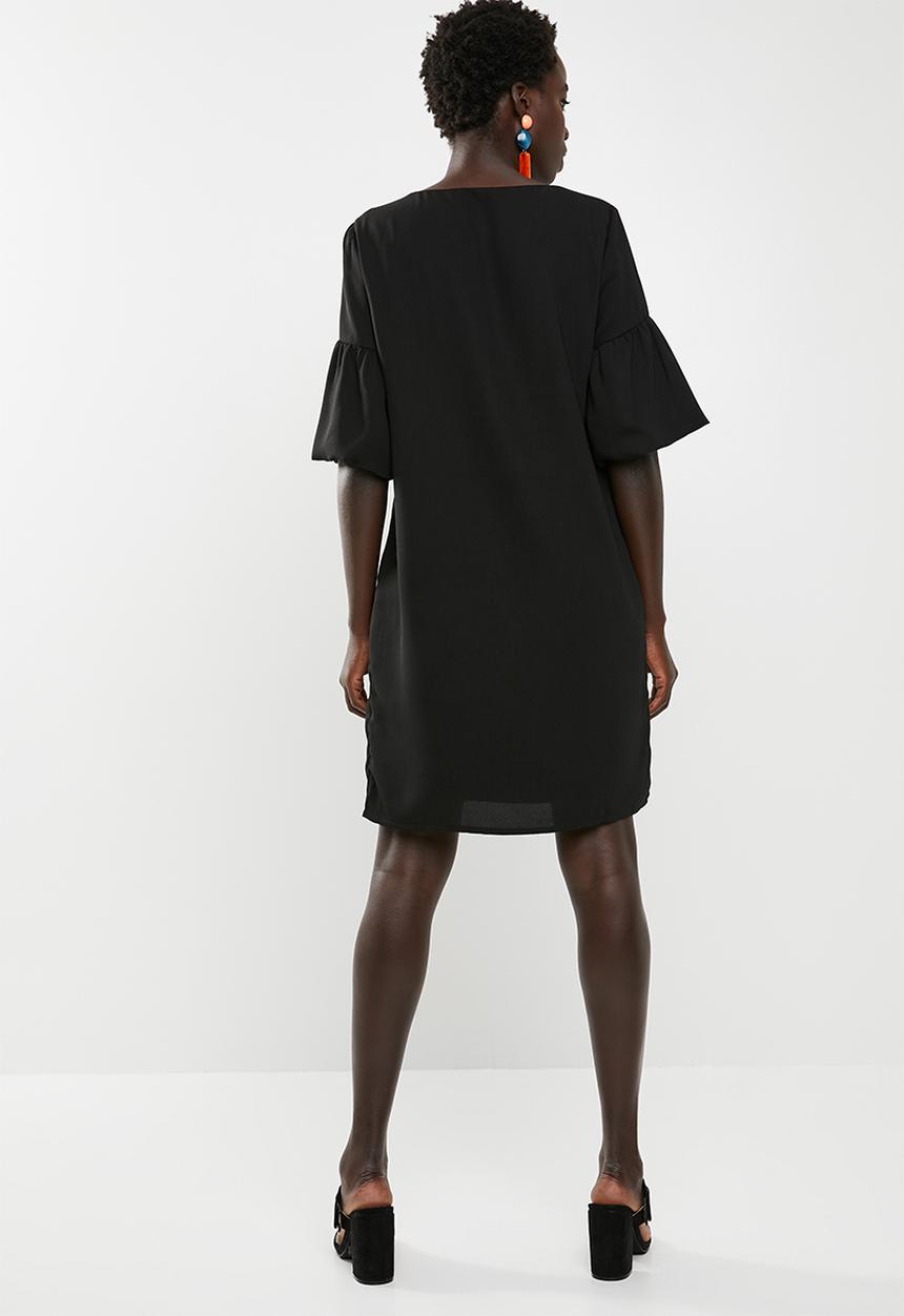 Vero Moda - Lee short sleeve short dress - black