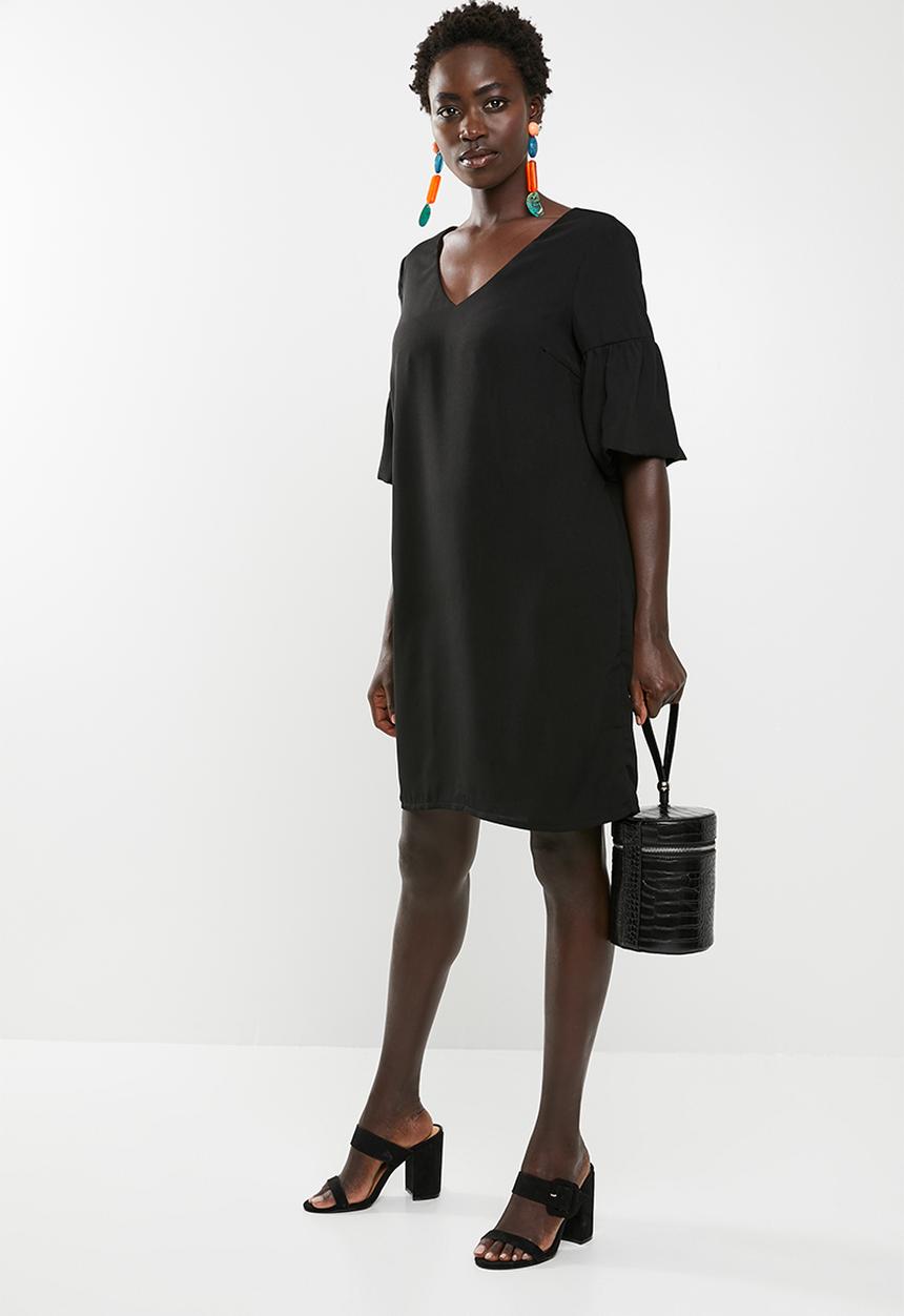 Vero Moda - Lee short sleeve short dress - black