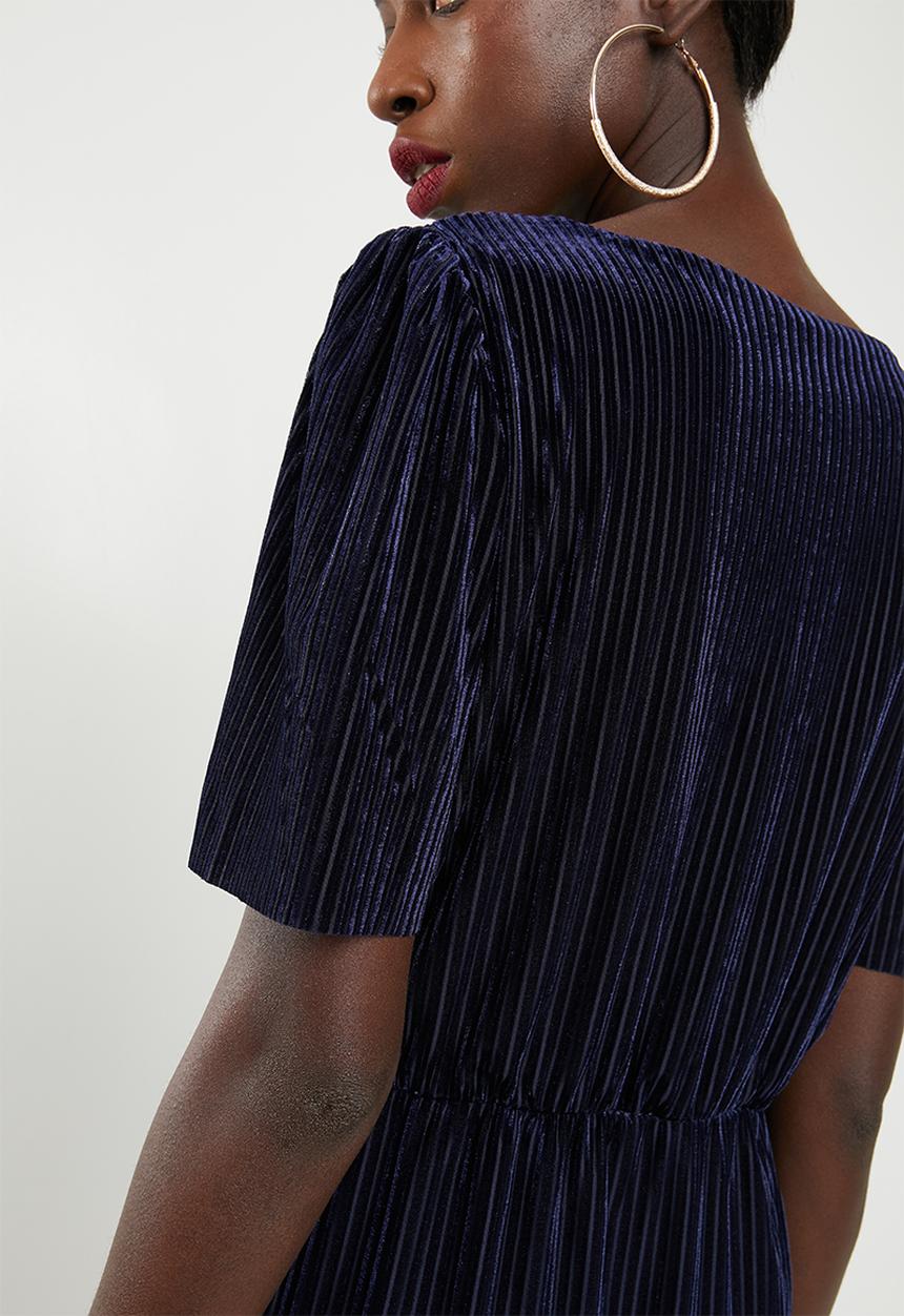 Vero Moda - Ella velvet short dress - navy
