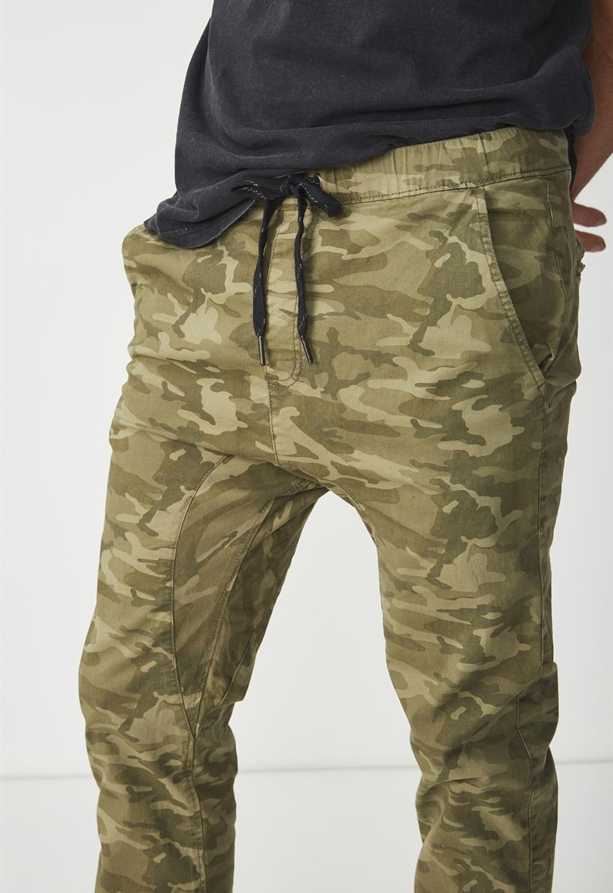 Cotton On - Drake cuffed pant - khaki