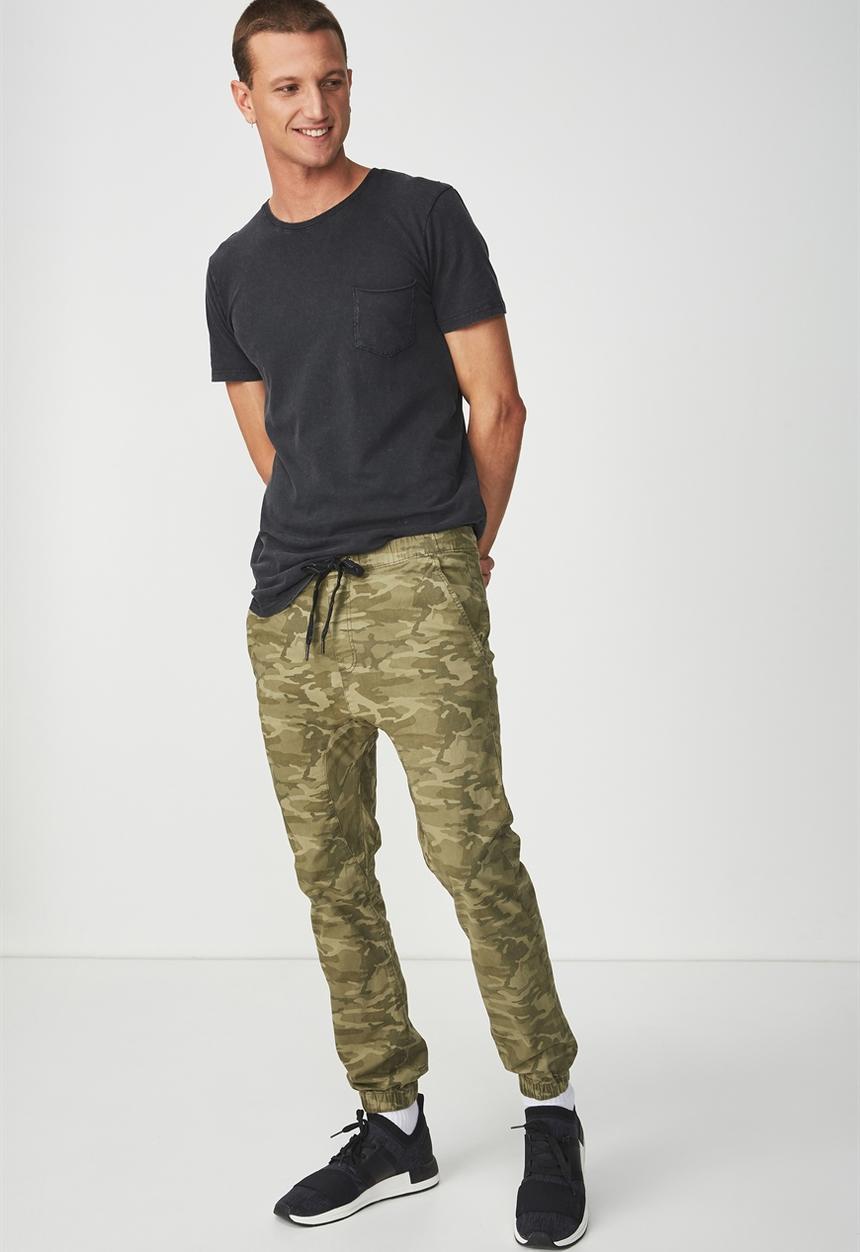 Cotton On - Drake cuffed pant - khaki