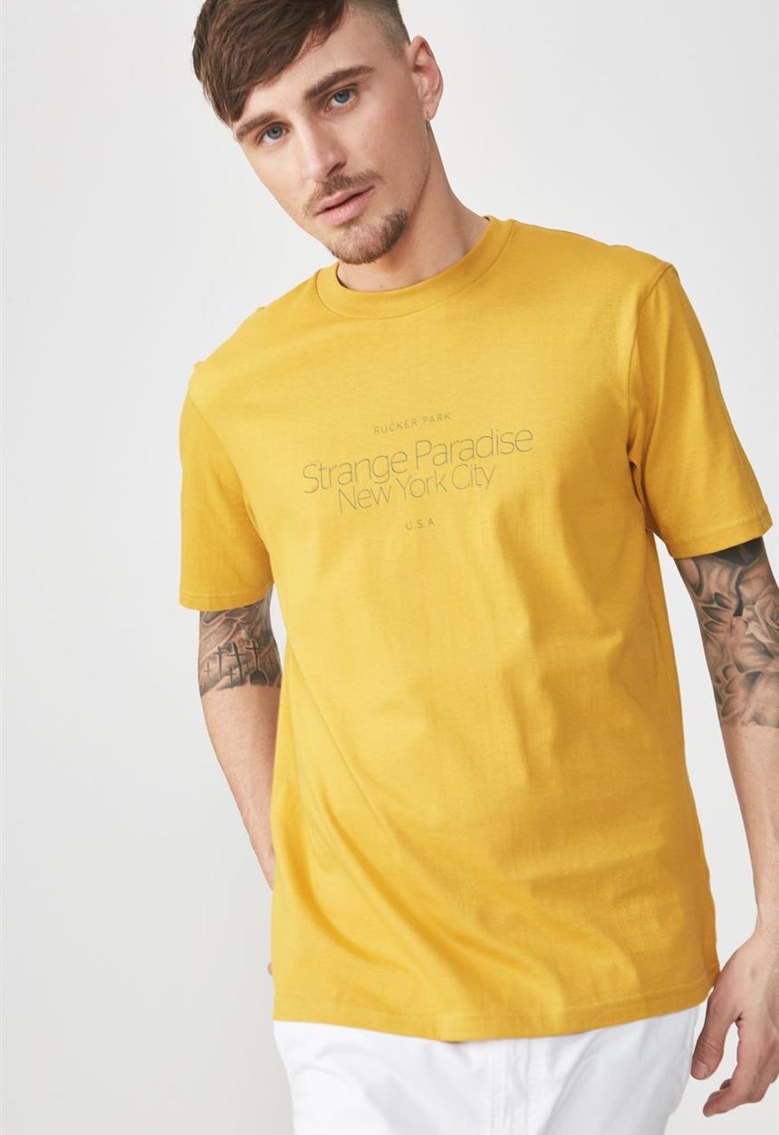 Cotton On - Tbar short sleeve tee  - gold