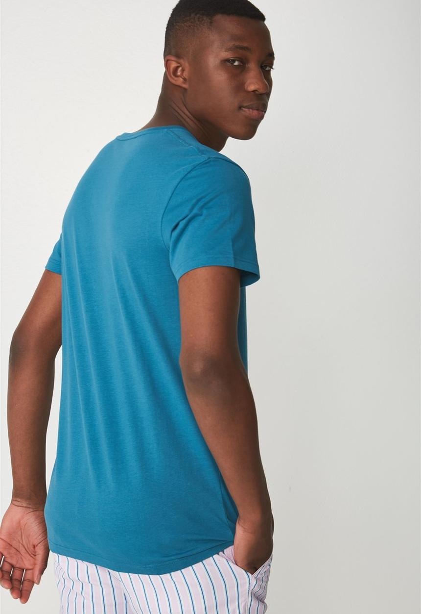 Cotton On - Essential crew neck short sleeve tee - blue
