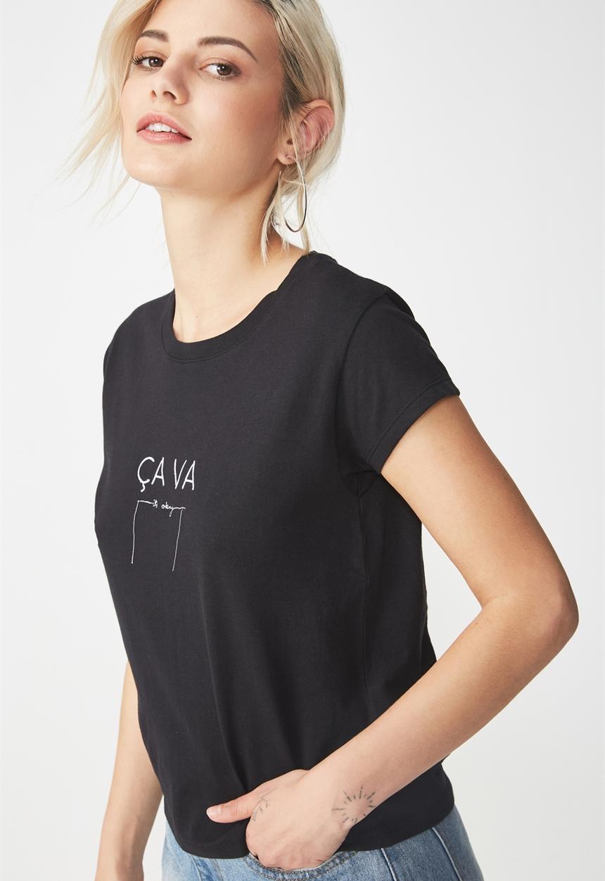 Cotton On - Tbar friends graphic tee - black